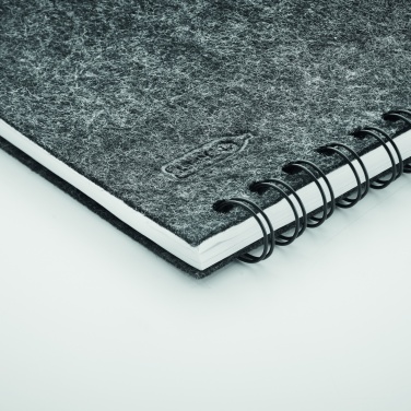 Logotrade corporate gifts photo of: A5 RPET felt cover notebook
