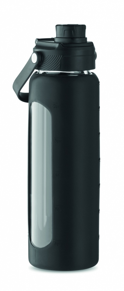 Logo trade promotional products image of: Glass bottle with sleeve 750 ml