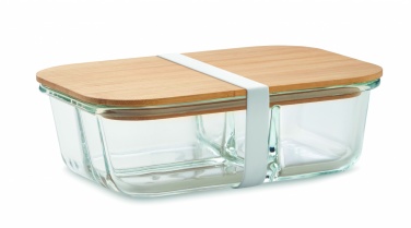 Logo trade corporate gifts image of: Glass lunch box with bamboo lid
