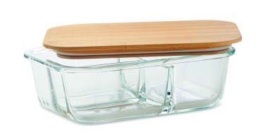 Logotrade advertising products photo of: Glass lunch box with bamboo lid