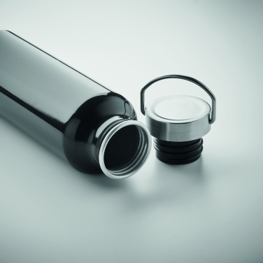 Logo trade promotional products image of: Recycled aluminum bottle 500 ml with a stainless steel handle cap