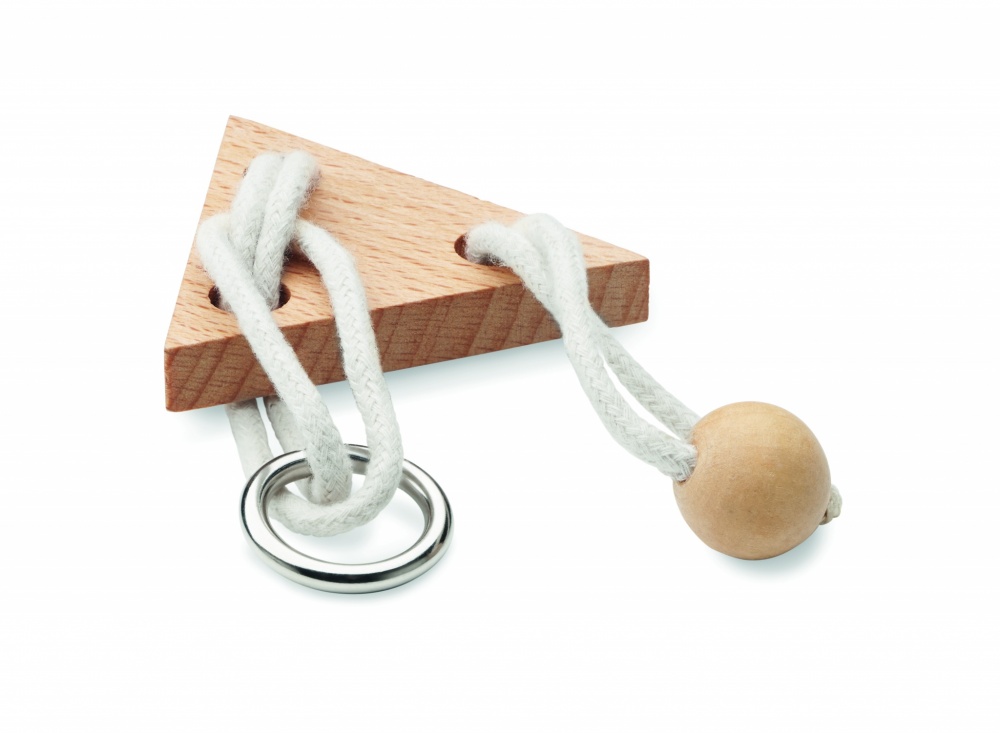 Logo trade promotional items picture of: Wooden brain teaser triangle
