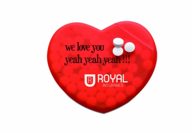Logo trade promotional giveaways image of: Heart shape peppermint box