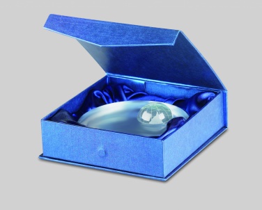 Logo trade promotional giveaways image of: Globe glass trophy