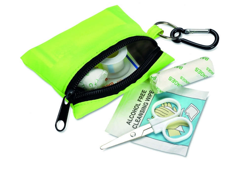 Logo trade corporate gifts image of: First aid kit w/ carabiner