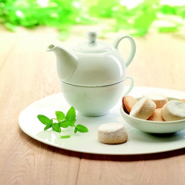 Logo trade corporate gifts image of: Teapot and cup set 400 ml