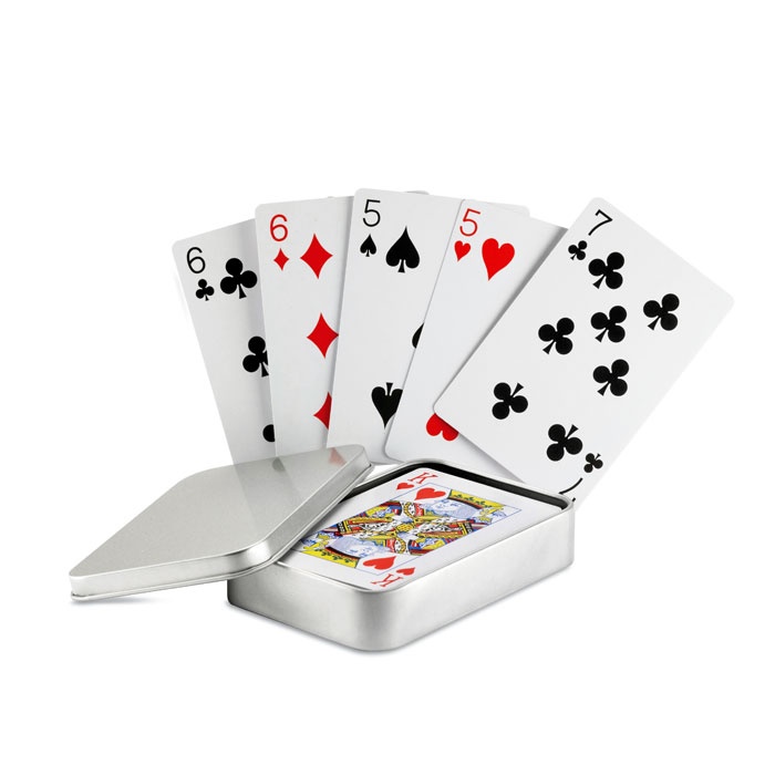 Logotrade promotional merchandise image of: Playing cards in tin box