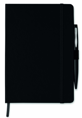 Logo trade corporate gifts image of: A5 notebook with pen 72 lined