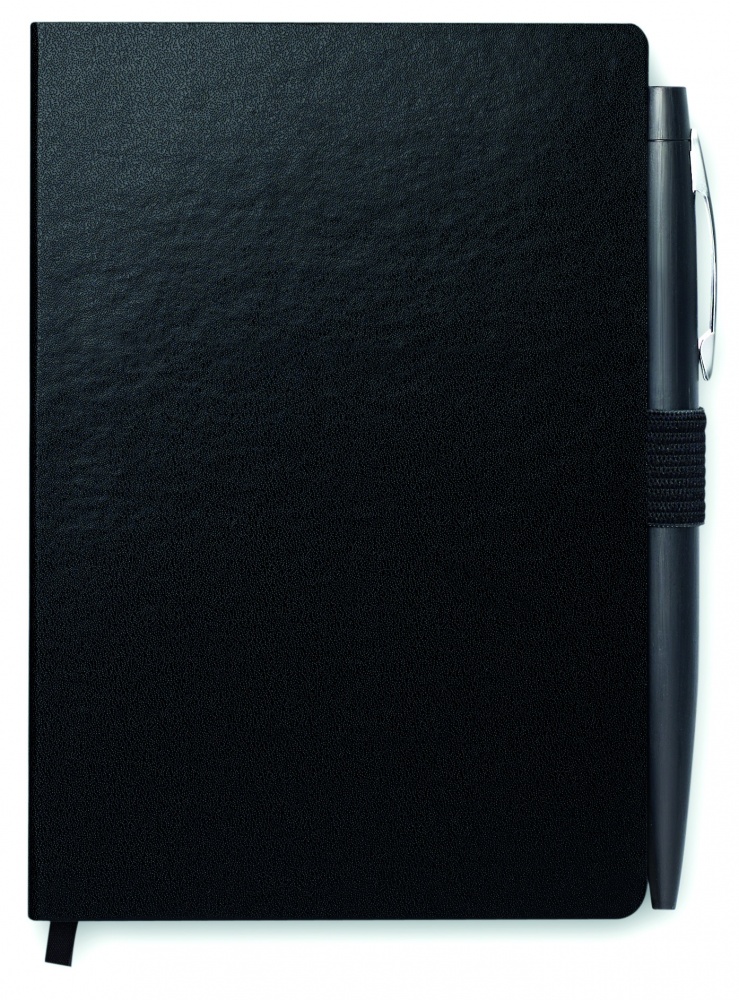 Logo trade business gifts image of: A6 notebook with pen 72 lined