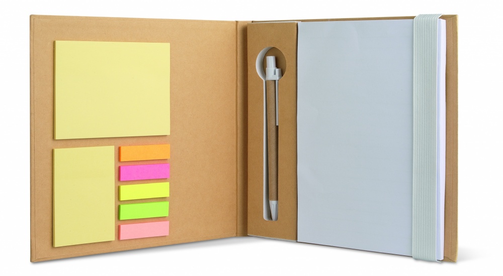 Logo trade promotional giveaway photo of: Notebook with memo set and pen