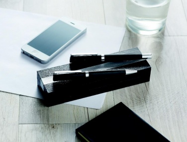 Logo trade promotional gift photo of: Pen and roller in paper box