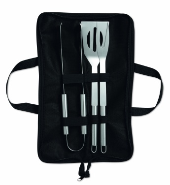 Logo trade promotional products image of: 3 Barbecue tools in pouch