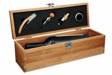 Logotrade promotional gift image of: Wine set in bamboo box