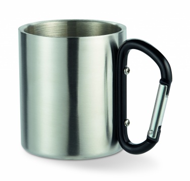Logo trade promotional merchandise picture of: Metal mug & carabiner handle
