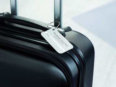 Logo trade promotional items image of: Aluminium luggage tag