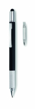 Logo trade business gift photo of: Spirit level pen with ruler