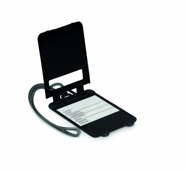 Logo trade promotional merchandise image of: Luggage tags plastic