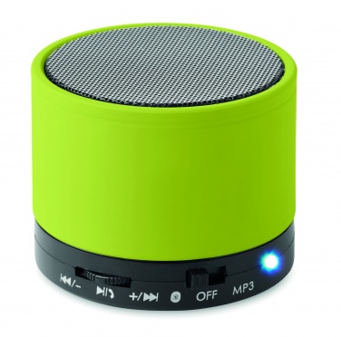 Logo trade promotional merchandise image of: Round wireless speaker