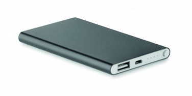 Logo trade promotional gifts picture of: Flat power bank 4000 mAh