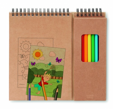 Logo trade corporate gifts picture of: Colouring set with notepad