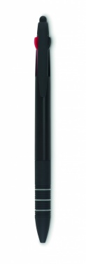 Logo trade promotional items image of: 3 colour ink pen with stylus