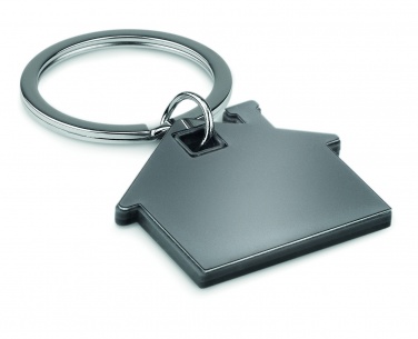 Logo trade promotional giveaways image of: House shape plastic key ring Rezekne