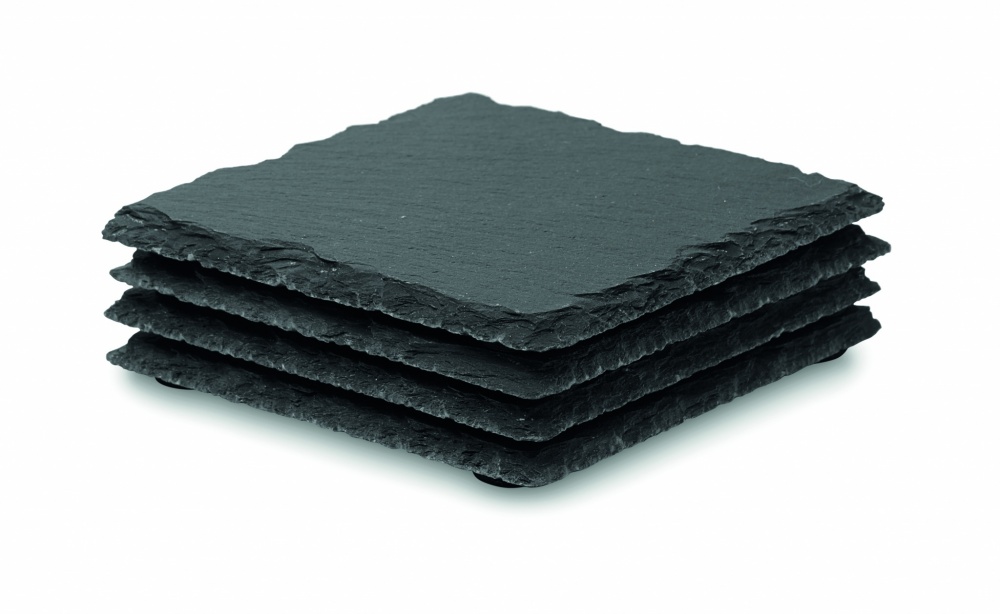 Logo trade corporate gifts image of: Slate coasters with EVA bottom