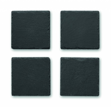 Logo trade promotional giveaways picture of: Slate coasters with EVA bottom