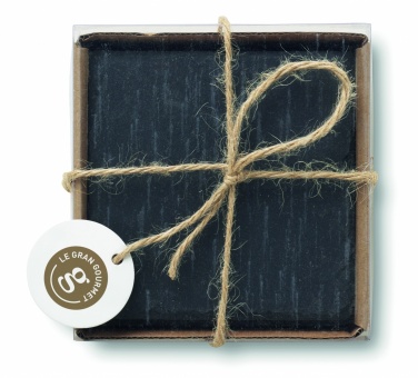 Logo trade promotional item photo of: Slate coasters with EVA bottom
