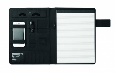 Logo trade corporate gifts image of: A4 folder with power bank