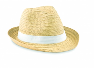 Logo trade promotional gifts image of: Paper straw hat