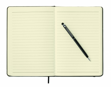 Logo trade promotional product photo of: A5 notebook w/stylus 72 lined