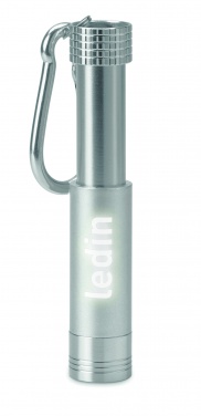 Logo trade promotional item photo of: Aluminium/ABS LED key ring Aizkraukle