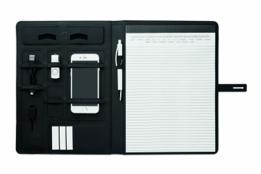 Logo trade promotional gifts picture of: A4 folder w/wireless charger5W
