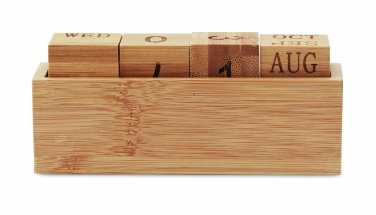 Logo trade promotional giveaway photo of: Bamboo calendar