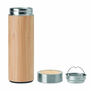 Logotrade promotional merchandise picture of: Double wall bamboo flask 400ml