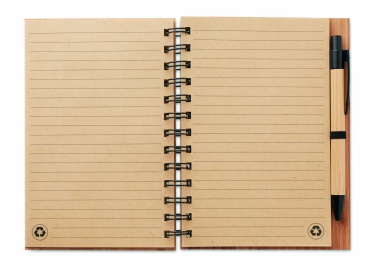 Logotrade promotional items photo of: Bamboo notebook with pen lined BAMBLOC