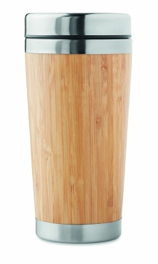 Logotrade promotional item picture of: Double wall bamboo flask 430ml