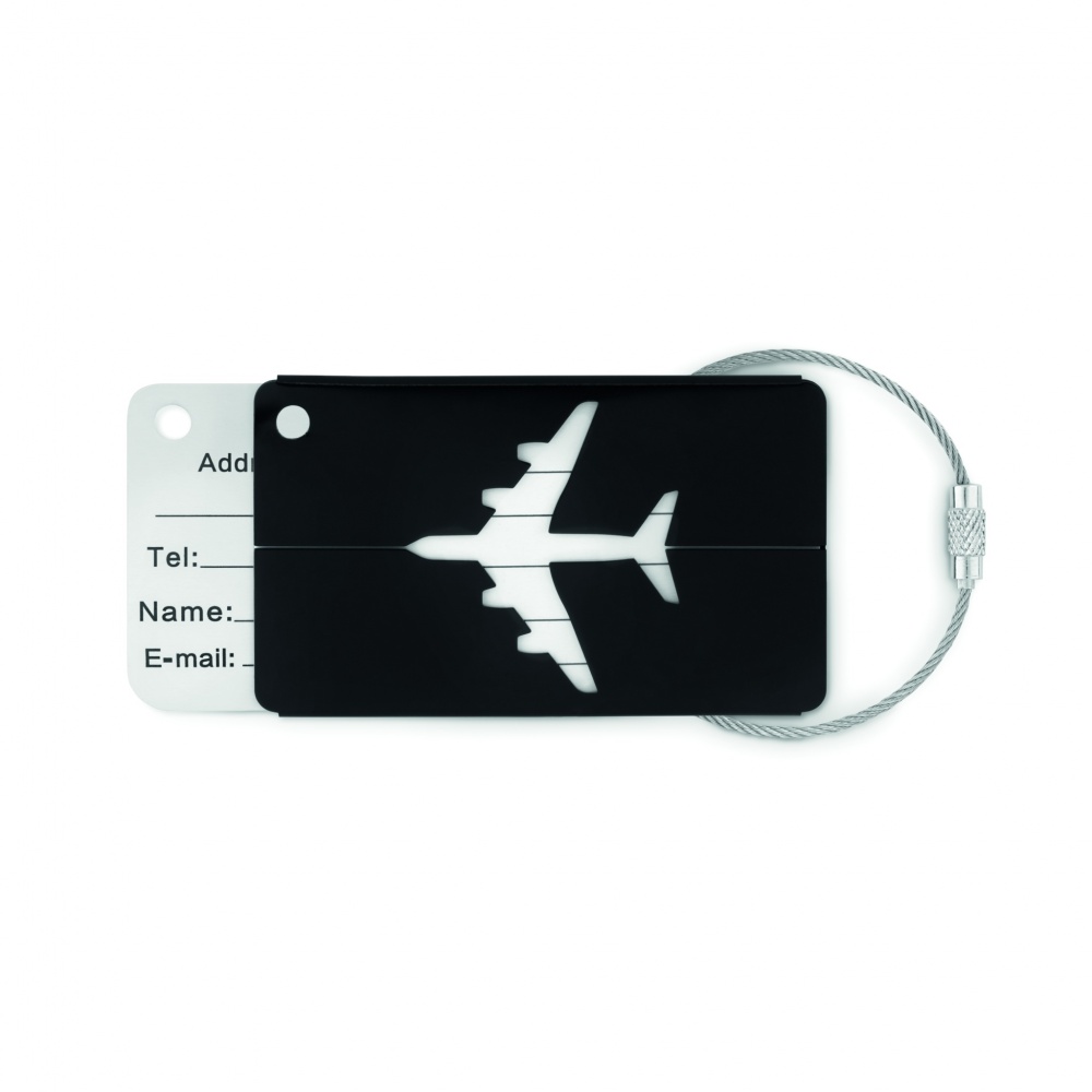 Logo trade corporate gifts image of: Aluminium luggage tag