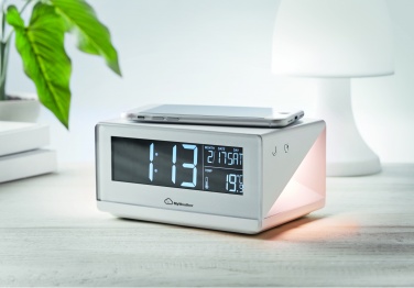 Logotrade promotional gift image of: LED clock & wireless charger5W