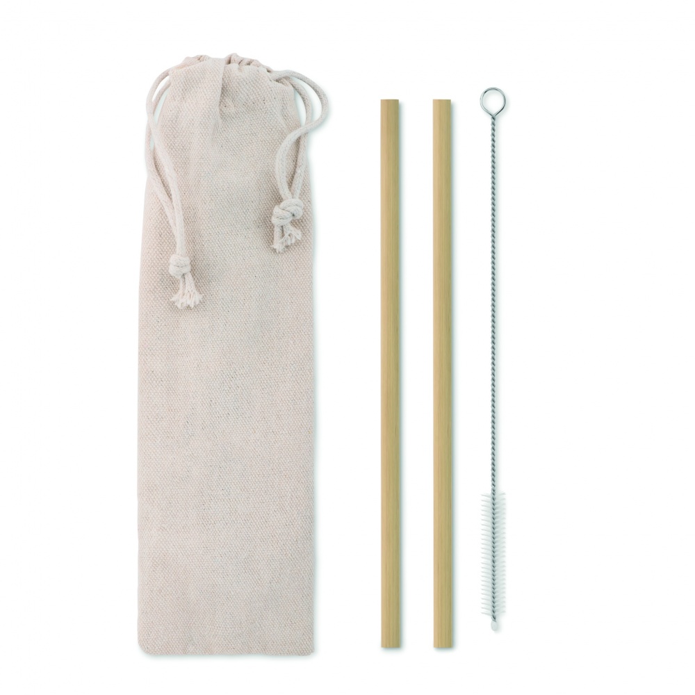 Logotrade promotional giveaway image of: Bamboo Straw w/brush in pouch
