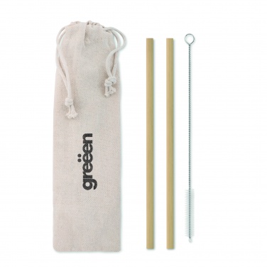 Logotrade promotional gift image of: Bamboo Straw w/brush in pouch