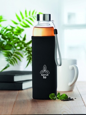 Logo trade promotional merchandise image of: Single wall glass bottle 500ml