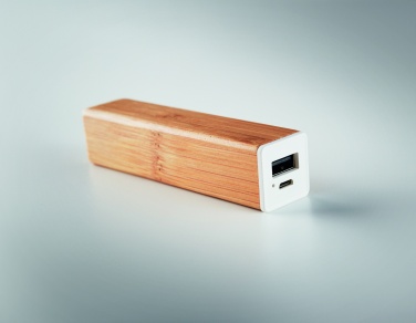 Logotrade promotional items photo of: Power bank bamboo 2200 mAh POWERBAM