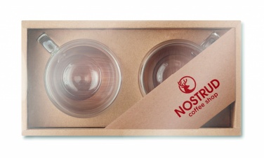 Logo trade promotional merchandise photo of: Set of 2 double wall espresso