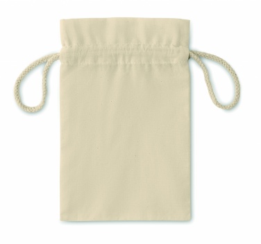 Logo trade promotional merchandise photo of: Small Cotton draw cord bag