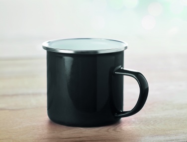 Logo trade promotional giveaway photo of: Metal mug with enamel layer
