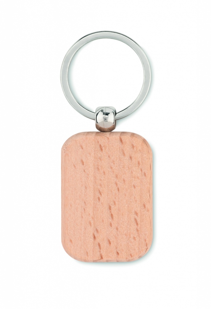 Logotrade promotional merchandise photo of: Rectangular wooden key ring Bauska