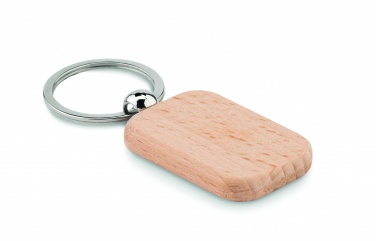Logotrade promotional products photo of: Rectangular wooden key ring Bauska