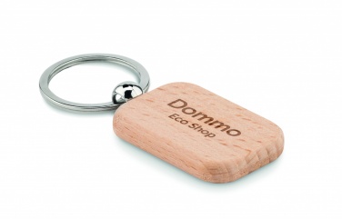 Logo trade corporate gifts image of: Rectangular wooden key ring Bauska